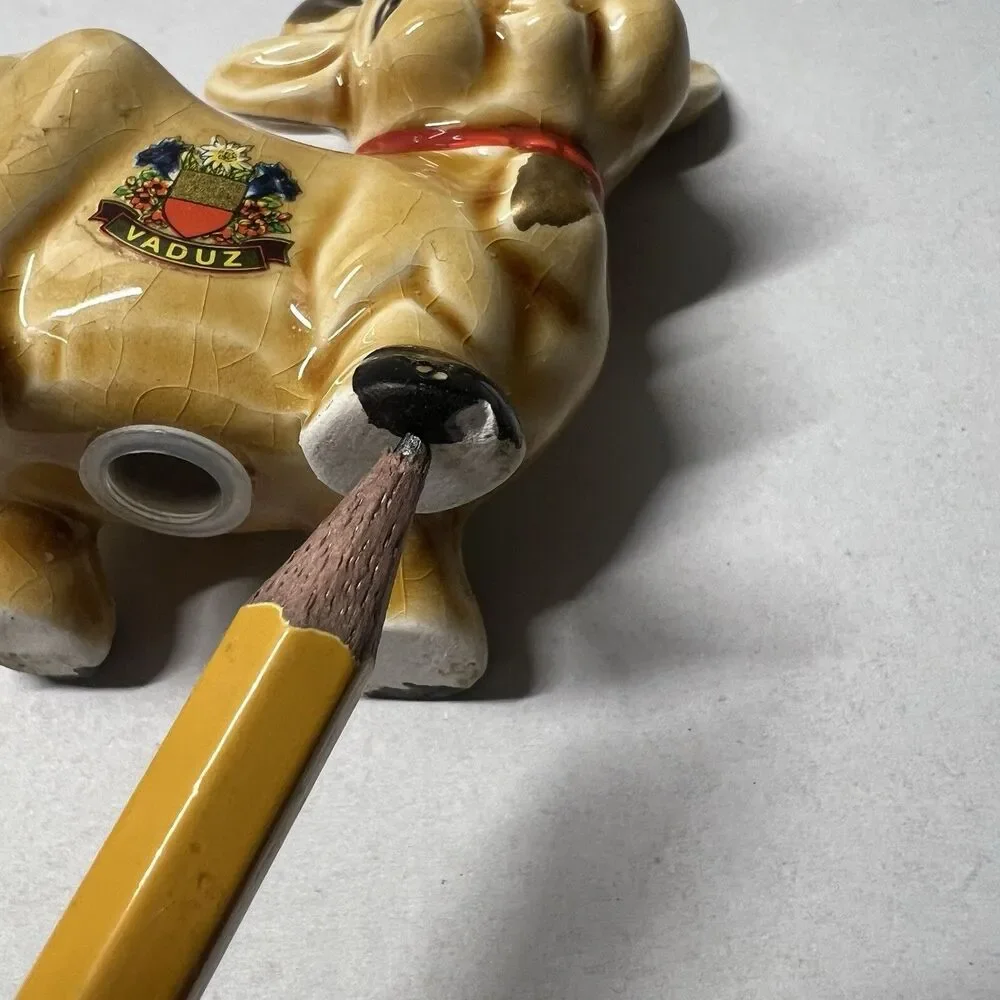 Vintage Cow Salt and Pepper Shakers Goebel Style Vaduz Liechtenstein Souvenir